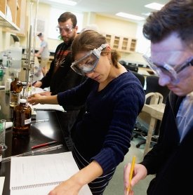 Students work in a lab at SUNY Adirondack Saratoga