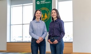 Image for news article Sister, sister: Identical twins earn SUNY's top honor