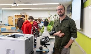 Instructor Michael Cahill shares his love of growing things with students