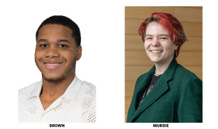 Tyrese Brown and Data Murdie were awarded the SUNY Chancellor's Award for Student Excellence in 2025.