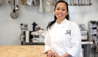 Chef Dynia Mariano is seen in the bake shop of Seasoned