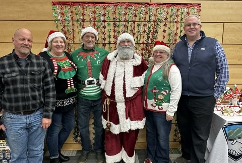 Veterans attend a Christmas party