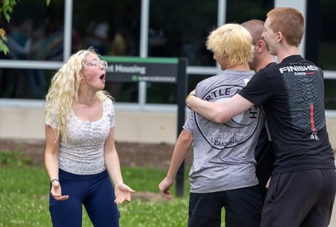 Upward Bound students participate in a Summer activity on campus